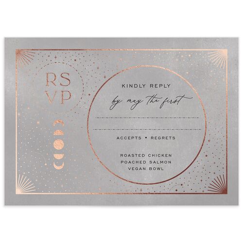 Written In The Stars Wedding Response Cards - Black