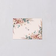 Pampas and Eucalyptus Floral QR Code RSVP Cards Desert Rose Signature Standard
