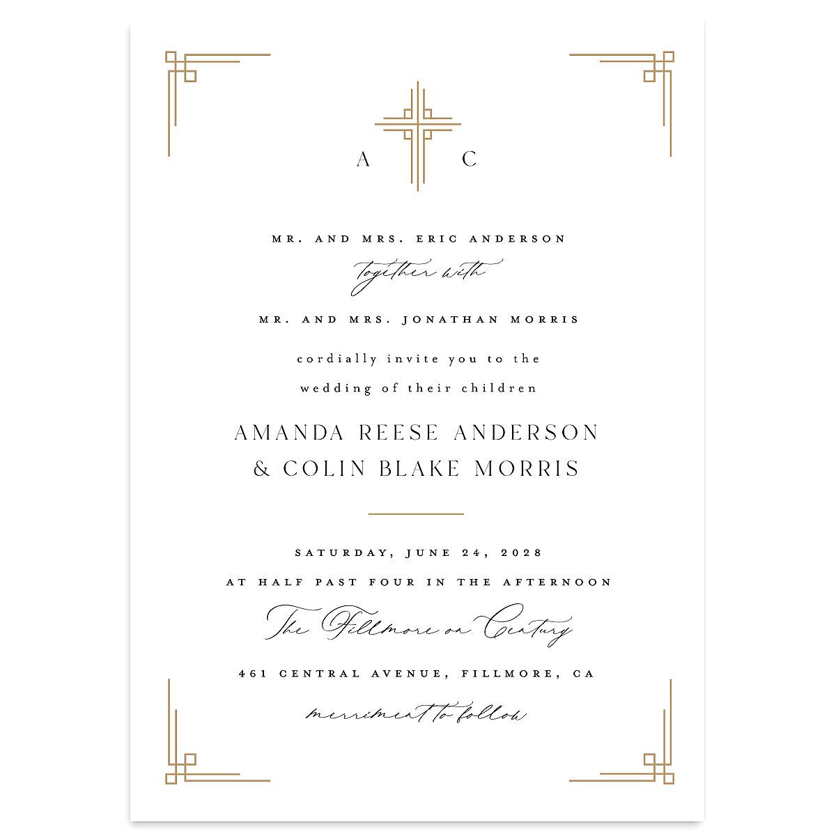 Church Cross Wedding Invitations