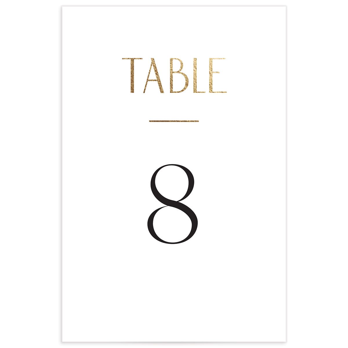 Always & Forever Table Numbers Gold Pure White Signature