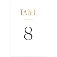 Always & Forever Table Numbers Gold Pure White Signature