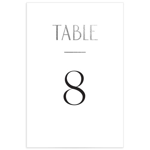 Always & Forever Table Numbers Silver Pure White Signature