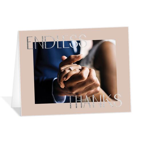 Always & Forever Thank You Cards Silver Taupe