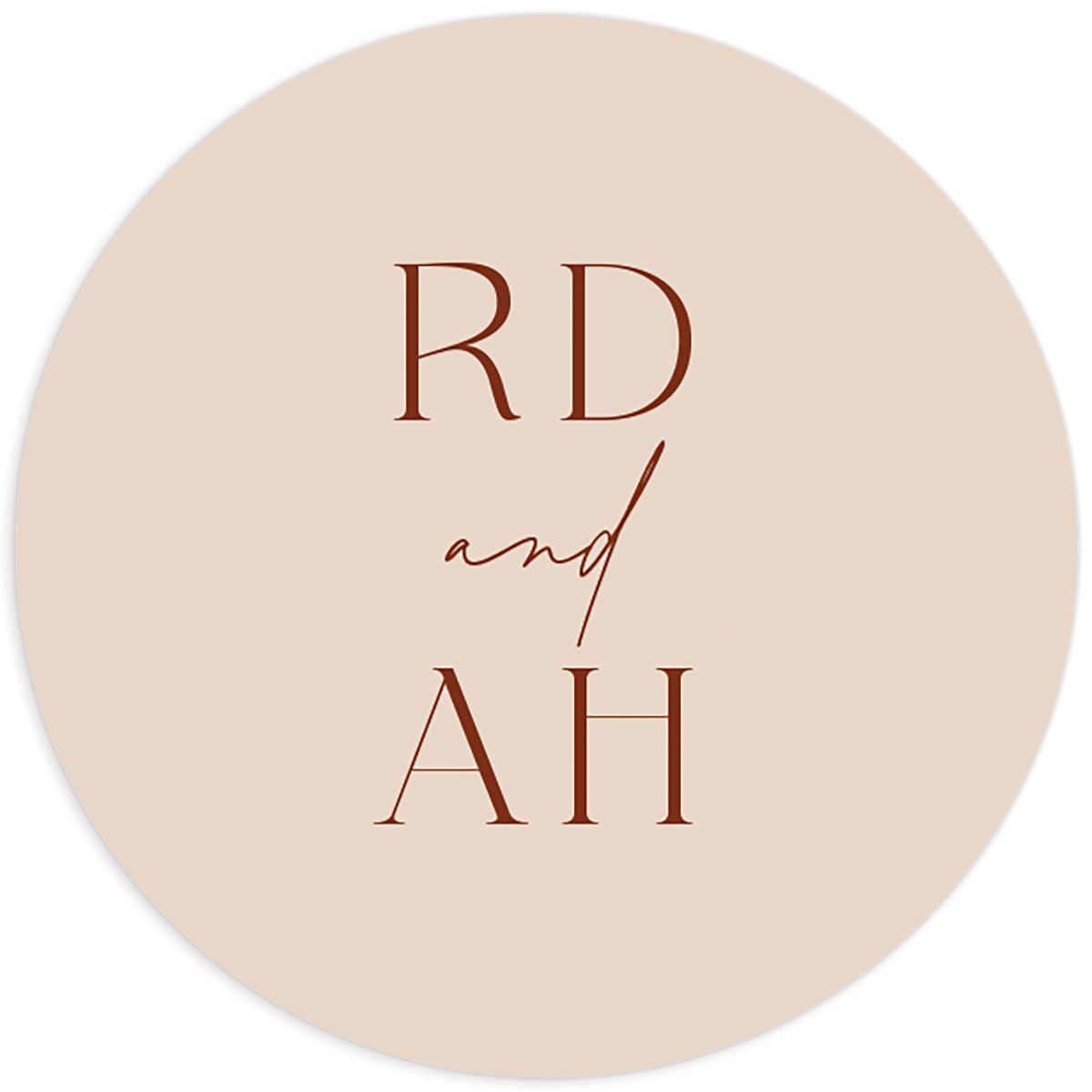 Harvest Crescent Wedding Stickers Champagne