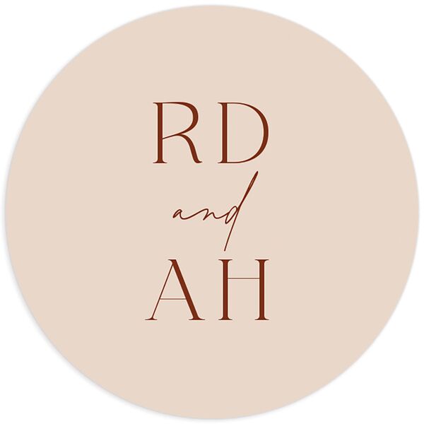 Harvest Crescent Wedding Stickers Champagne