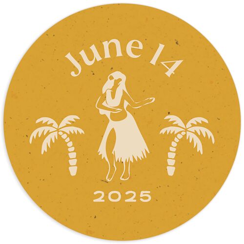 Beach Party Wedding Stickers Sand