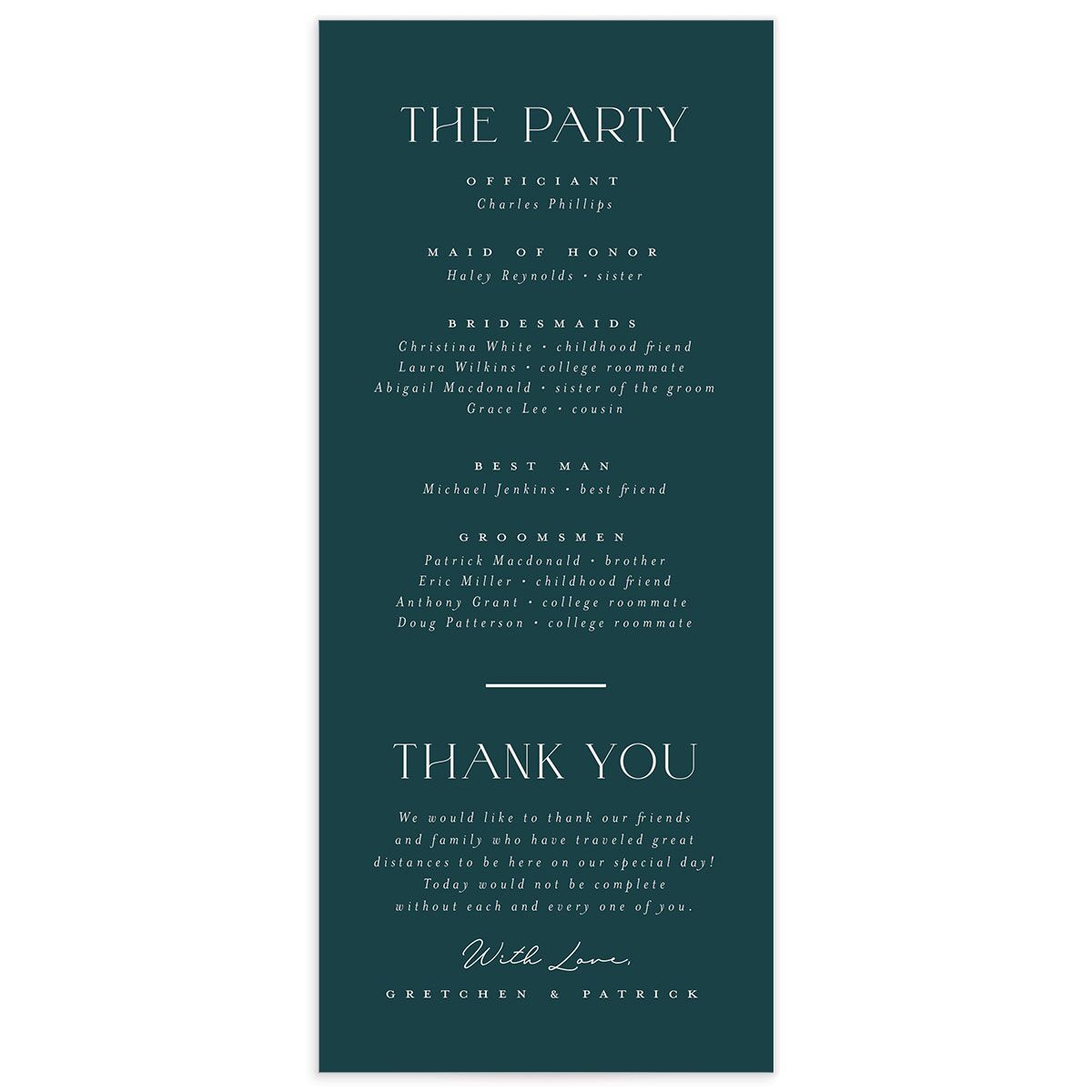Storybook Filigree Wedding Programs Gold Dark Night Signature