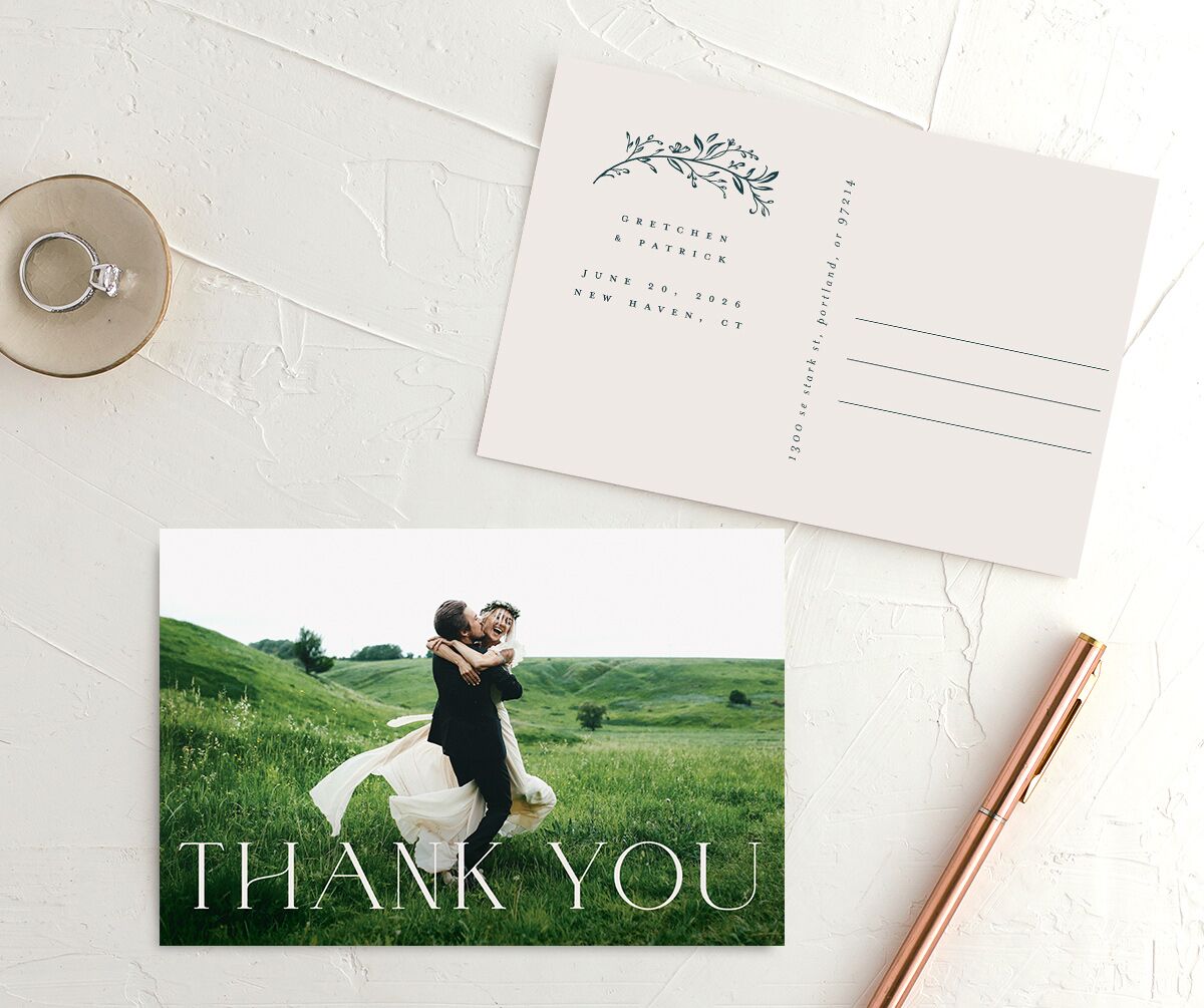 Storybook Filigree Thank You Postcards — view 1