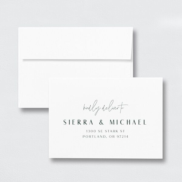 Abstract Disco Wedding Response Card Standard Envelopes White Tiffany Return Address Signature Standard
