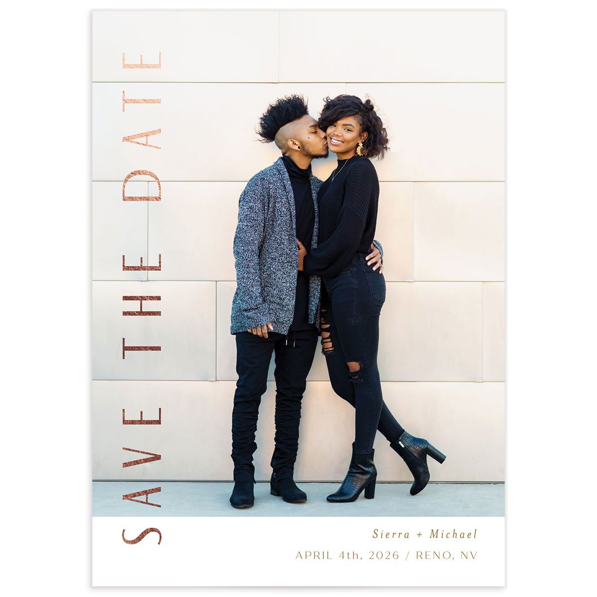 Abstract Disco Save The Date Cards