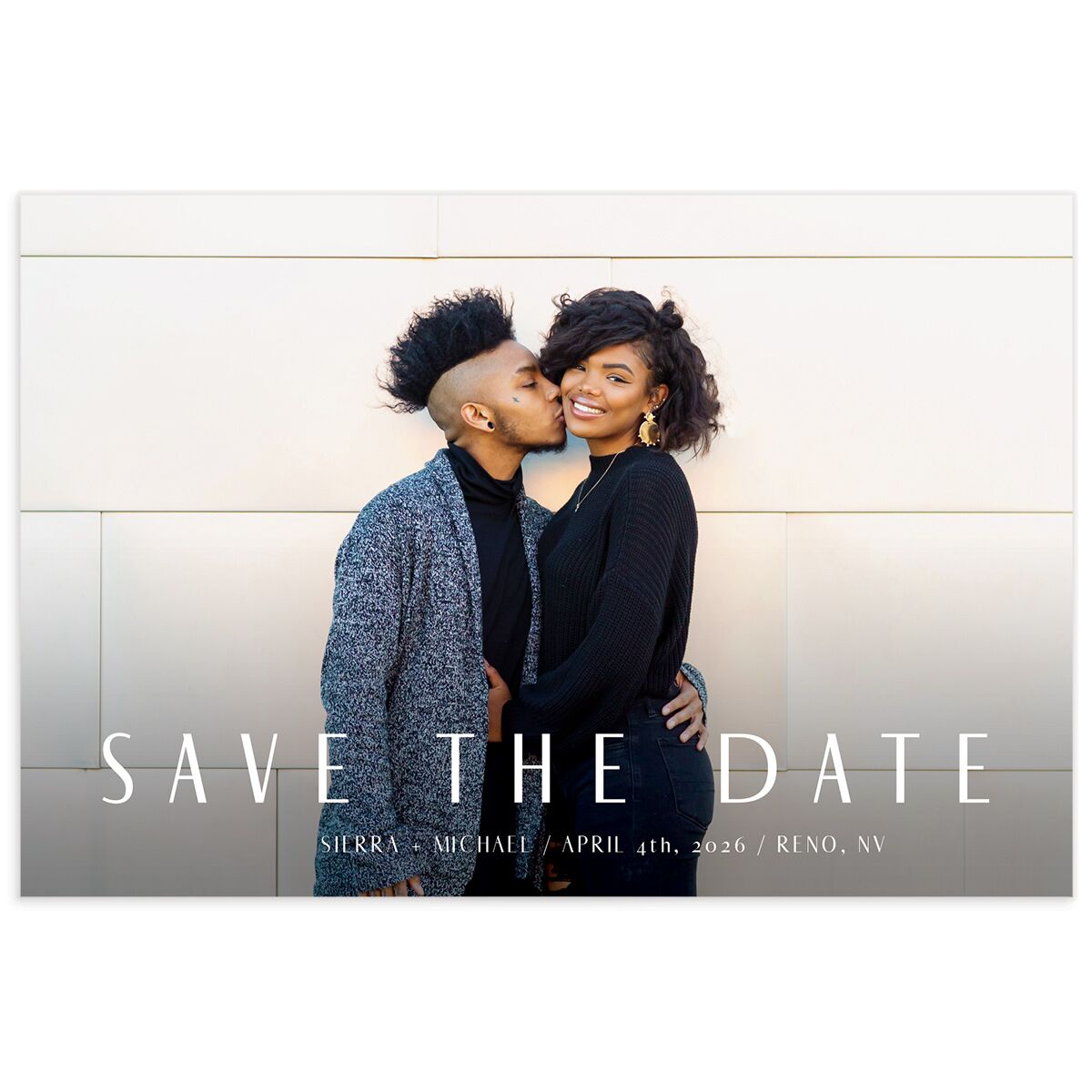Abstract Disco Save The Date Postcards 