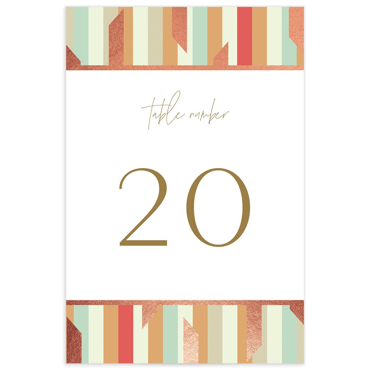 Abstract Disco Table Numbers