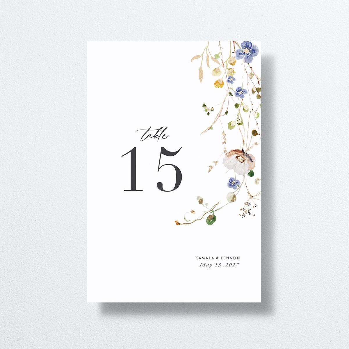 Glistening Wildflower Table Numbers — view 1