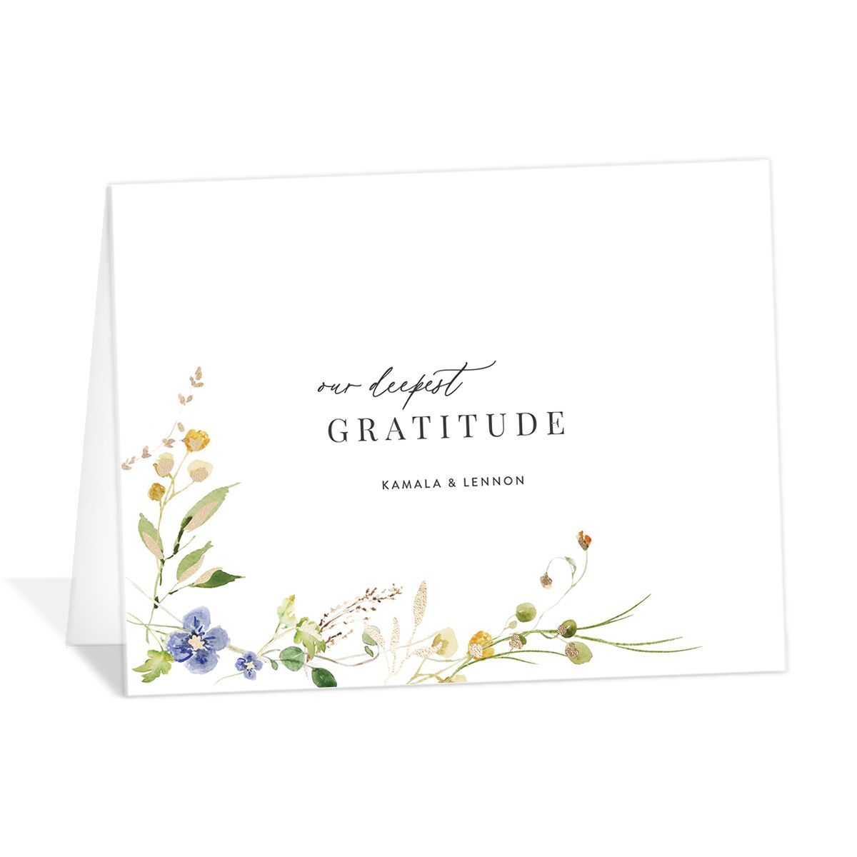 Glistening Wildflower Thank You Cards