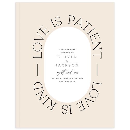Love Is Patient Wedding Guest Book Linen