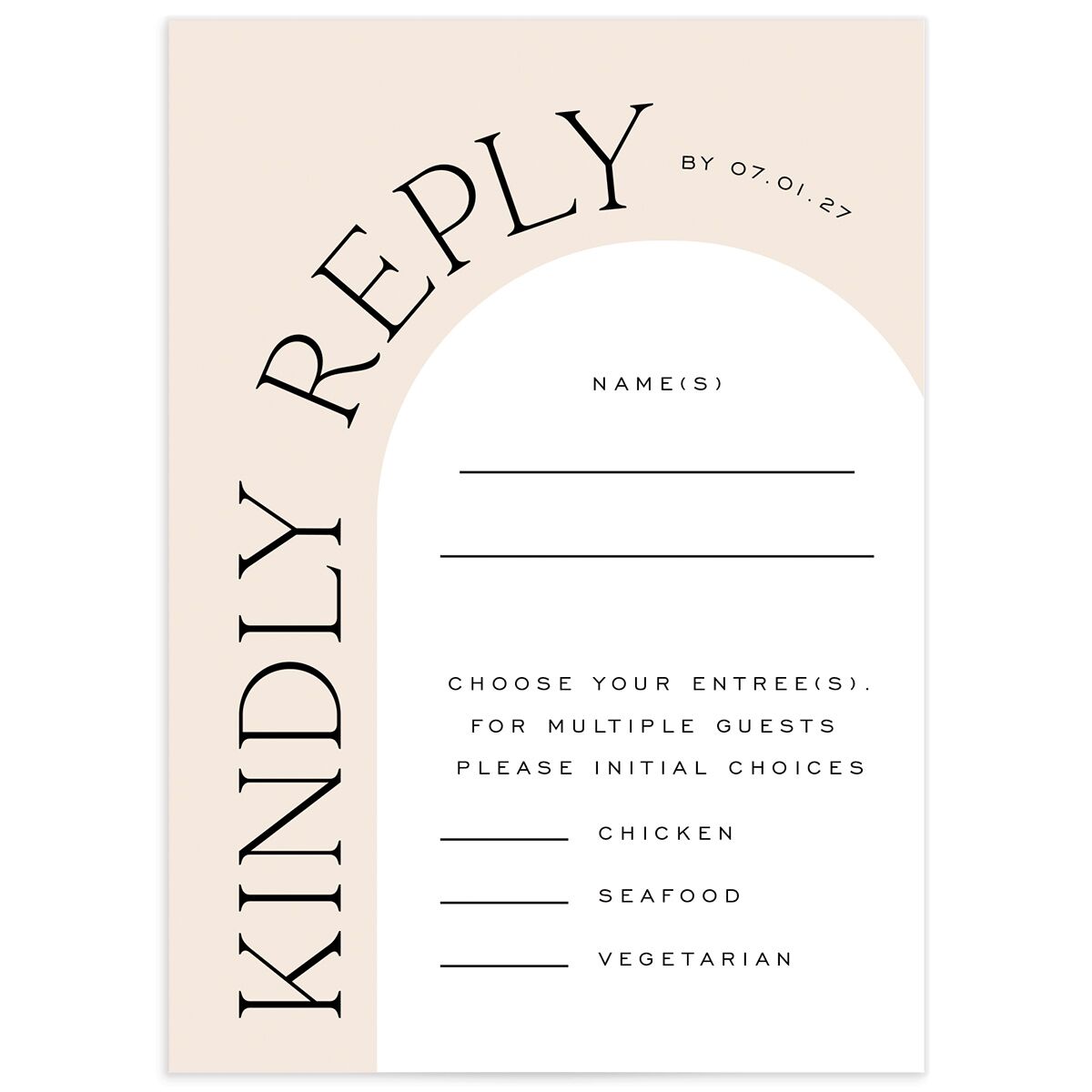 Love Is Patient Wedding Response Cards