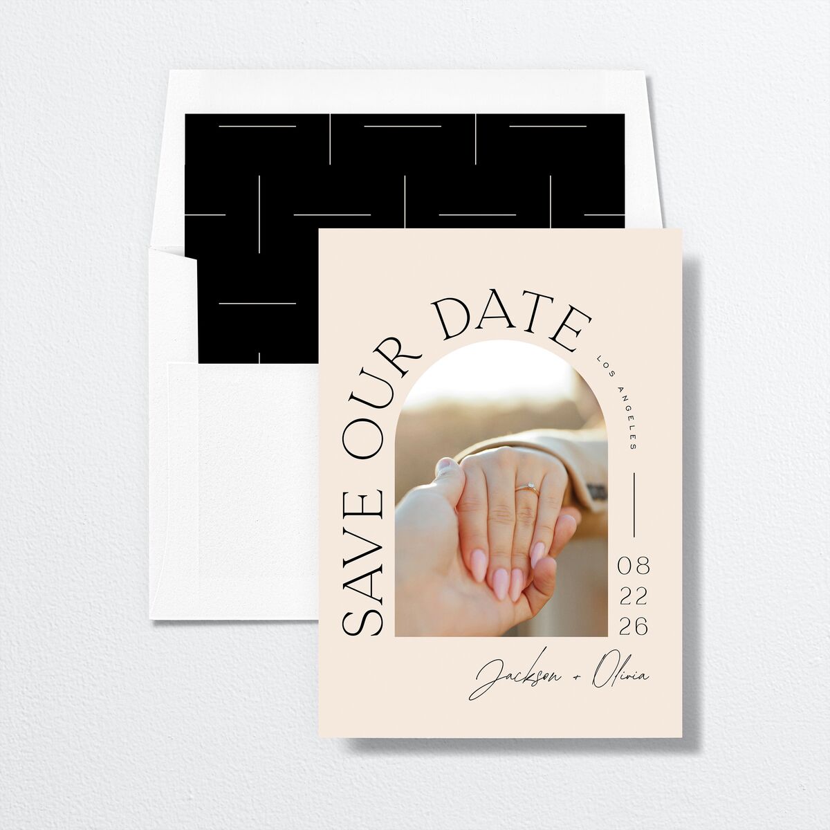 Love Is Patient Save The Date Cards Linen Signature smooth No