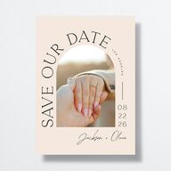 Love Is Patient Save The Date Cards Linen Signature smooth No