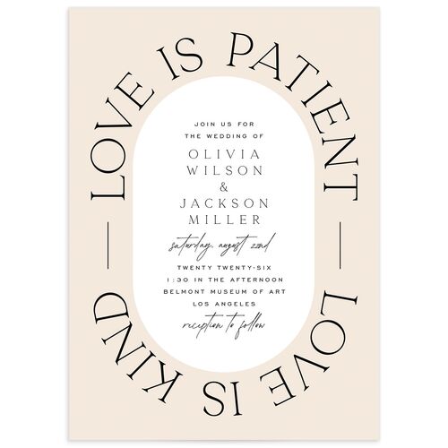 Love Is Patient Wedding Invitations