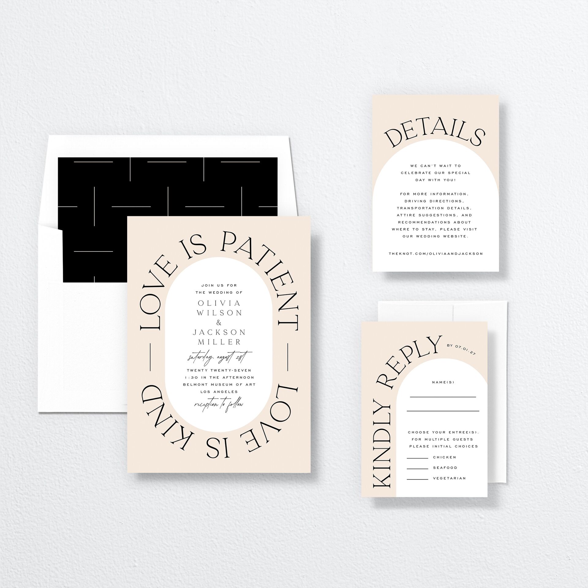 Love Is Patient Wedding Invitations — view 5