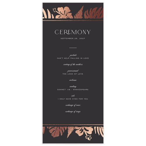 Gilded Tropics Wedding Programs - 