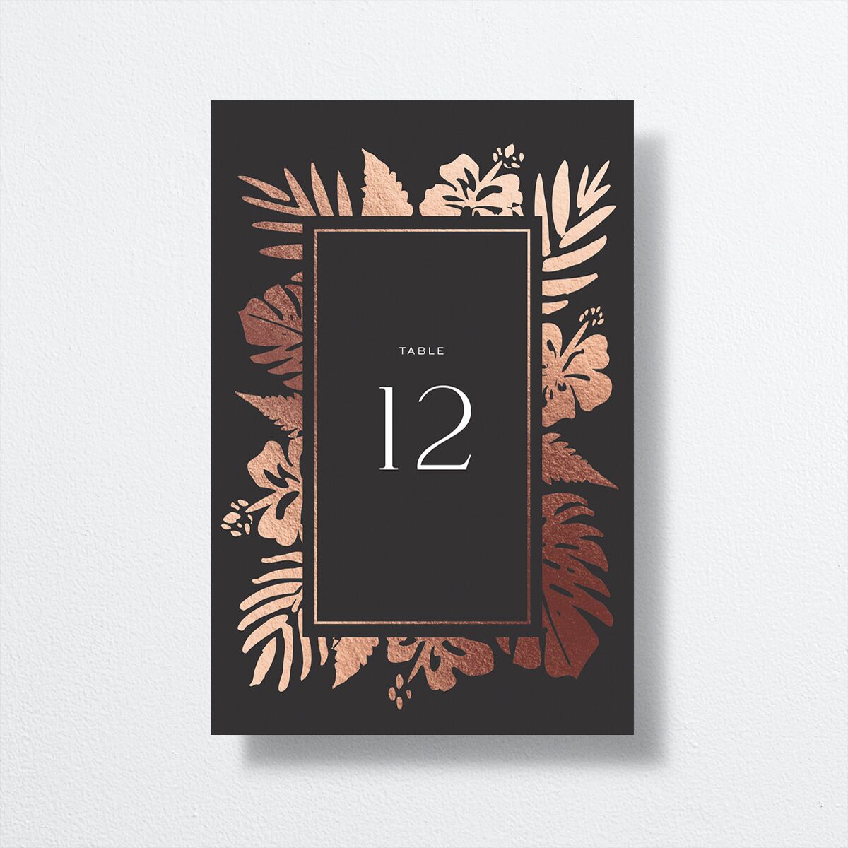 Gilded Tropics Table Numbers front in Black