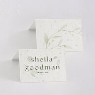 Pressed Leaves Place Cards Thyme Signature