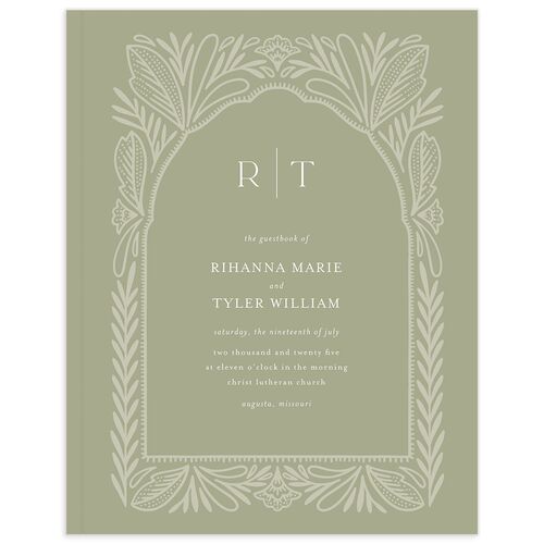 Ornate Arch Wedding Guest Book Thyme