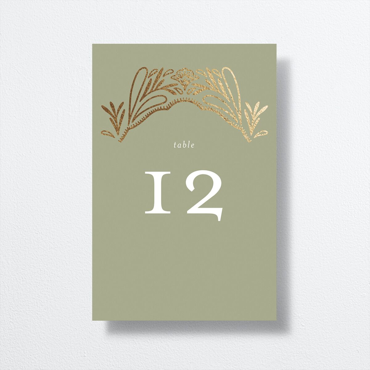 Ornate Arch Table Numbers Gold Thyme Signature