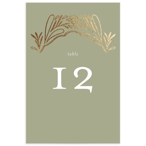 Ornate Arch Table Numbers Gold Thyme Signature