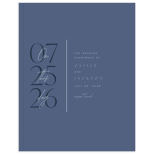 On This Day Wedding Guest Book Midnight Navy
