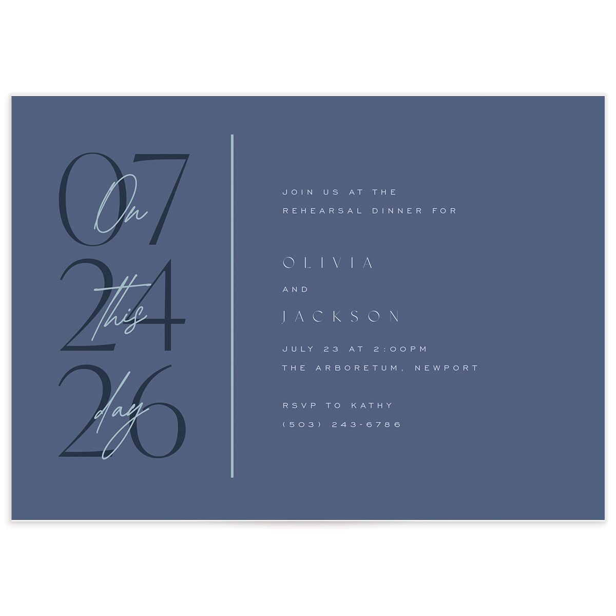 On This Day Rehearsal Dinner Invitations