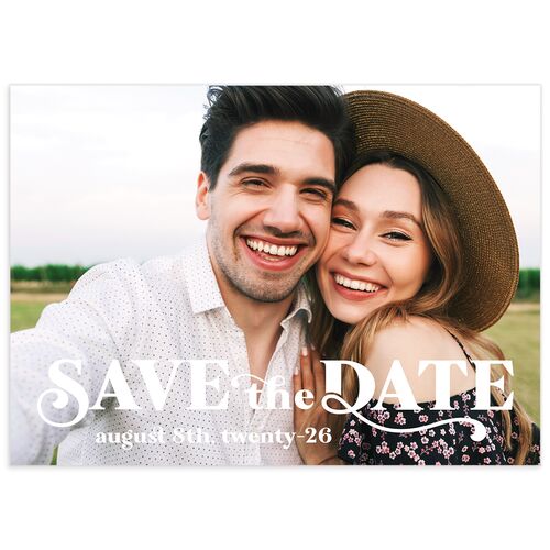 Retro Bloom Save The Date Cards