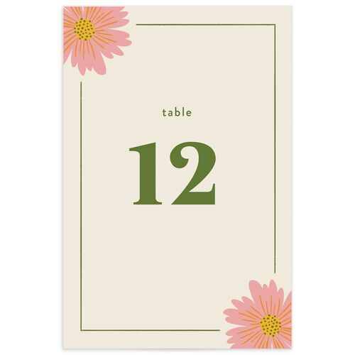 Retro Bloom Table Numbers