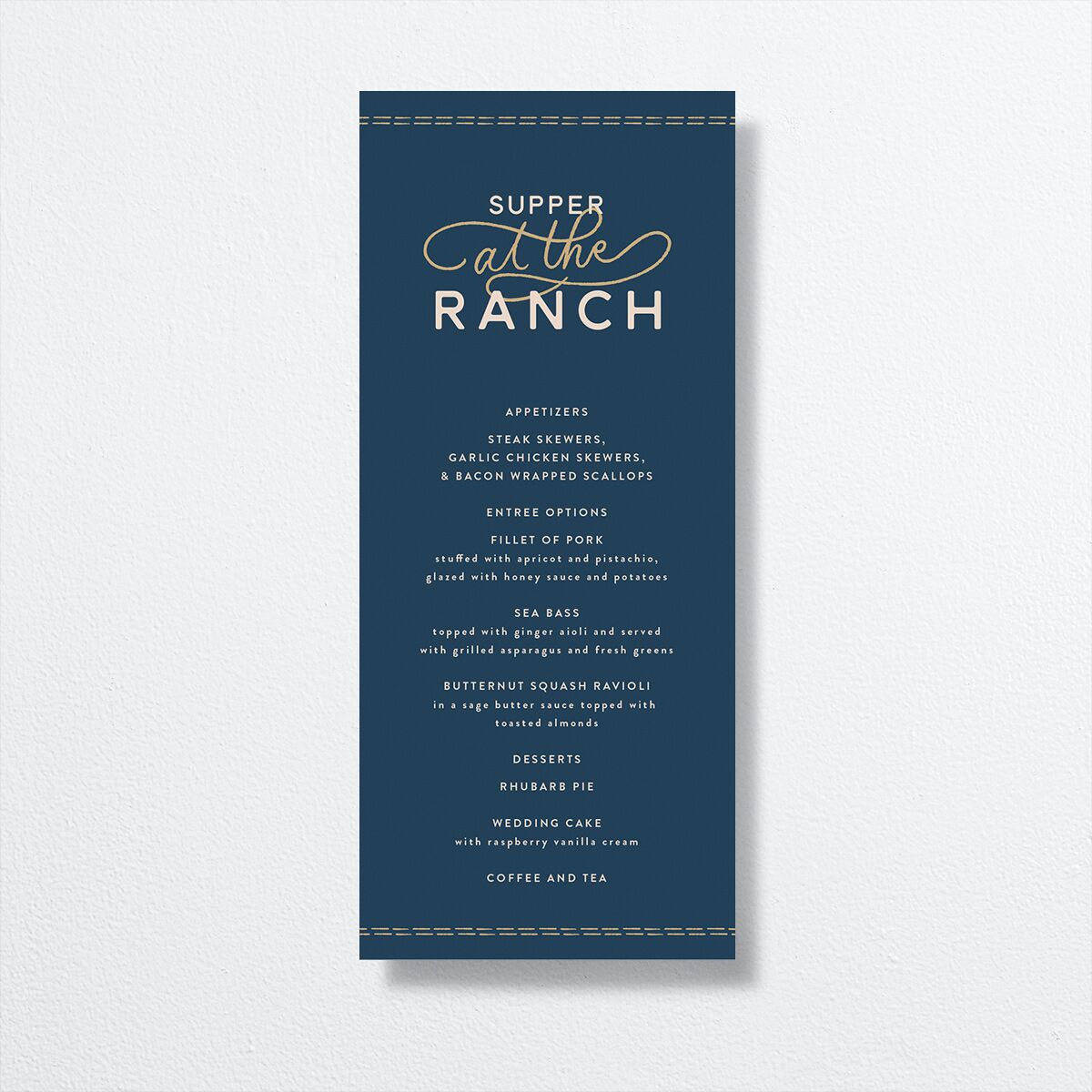 Western Denim Menus Moody Blue Signature