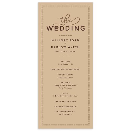 Western Denim Wedding Programs