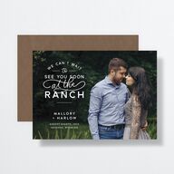 Western Denim Save The Date Cards Tan Signature No