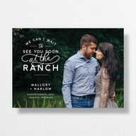 Western Denim Save The Date Cards Tan Signature No