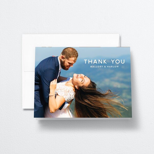 Western Denim Thank You Cards front in Multi-Color