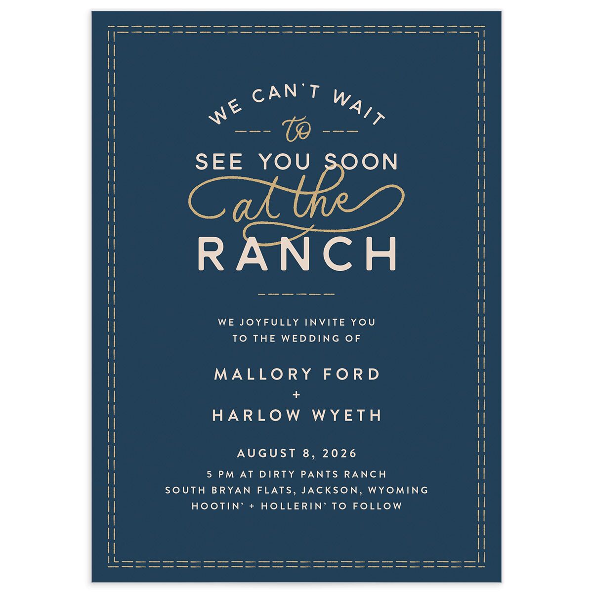 Rustic Ranch Wedding Invitations