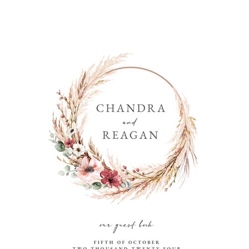 Bohemian Hoop Wedding Guest Book Thyme