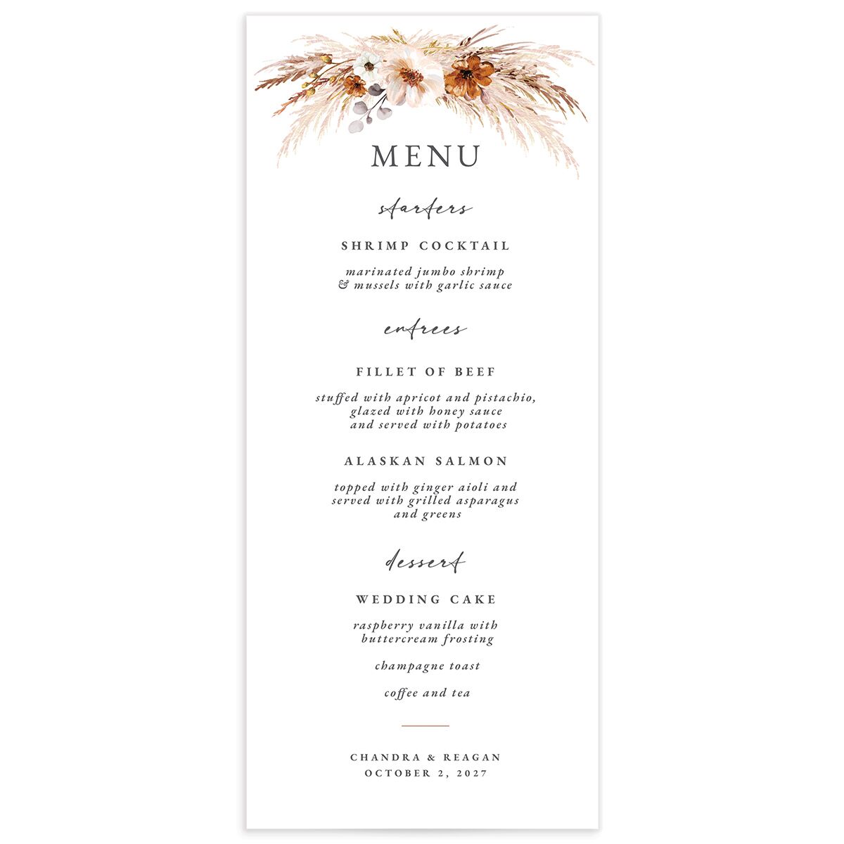 Bohemian Hoop Menus