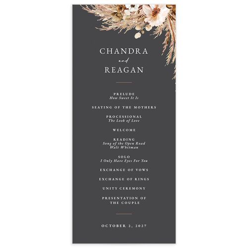 Bohemian Hoop Wedding Programs - 