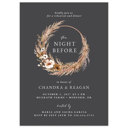 Bohemian Hoop Rehearsal Dinner Invitations - 