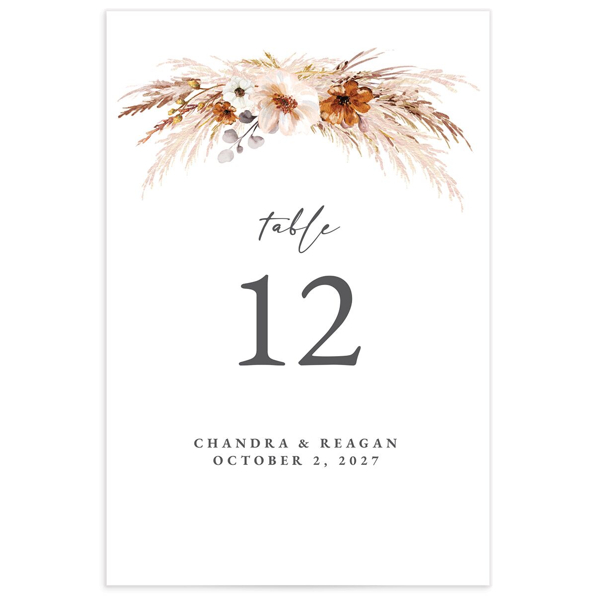 Bohemian Hoop Table Numbers