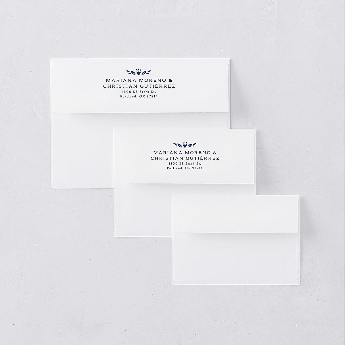 Papel Picado De Mexico Wedding Response Card Standard Envelopes White Navy Return Address Signature Standard