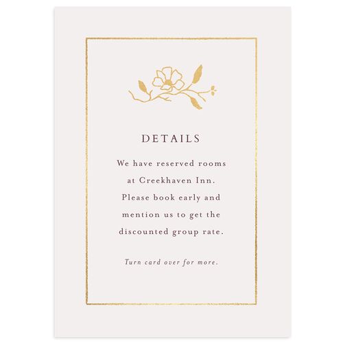 Delicate Vines Wedding Enclosure Cards Gold Eggplant Signature Standard