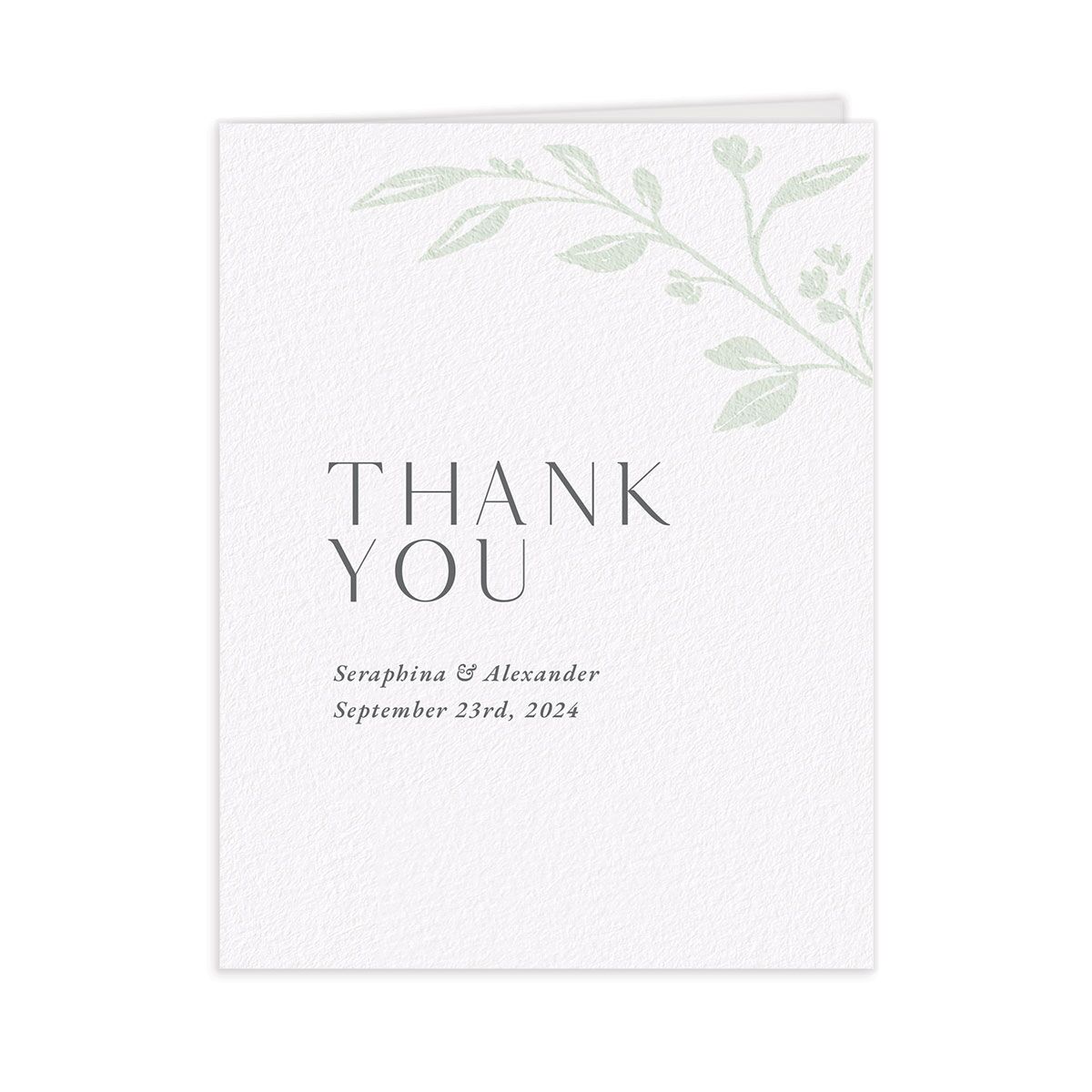 Botanical Initials Thank You Cards