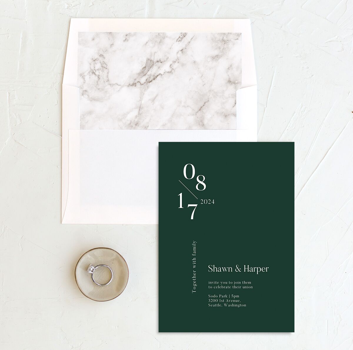 Cascading Date Standard Envelope Liners Standard Dark Green