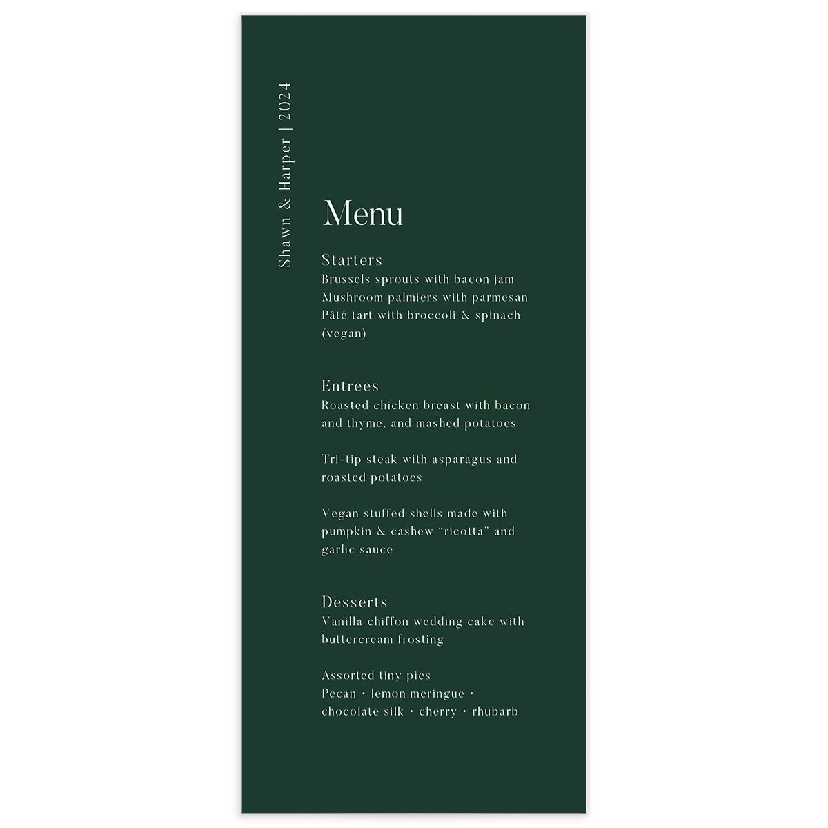 Cascading Date Menus Dark Green Signature